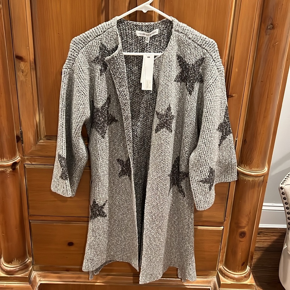 Cupcakes and Cashmere Etoile Star Open Front Side-tie Cardigan Size XS - Picture 4 of 10